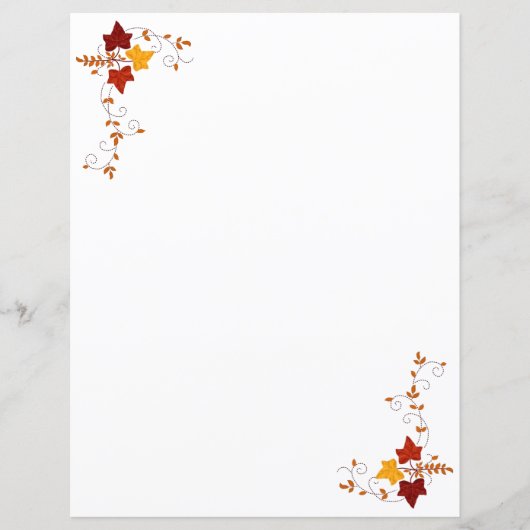 Papierbladen - herfstwijnstokken (Voorkant)