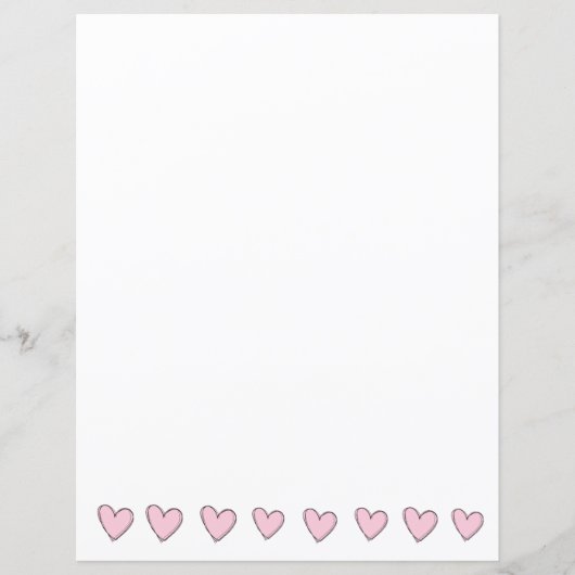 Papierbladen - Roze harten (Voorkant)