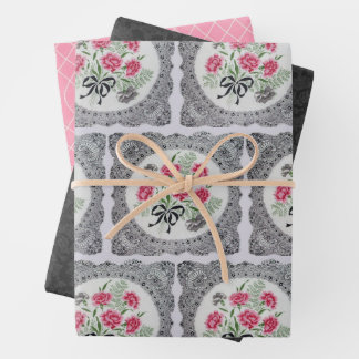  papierbladen voor het verpakken van Floral Doily Inpakpapier Vel