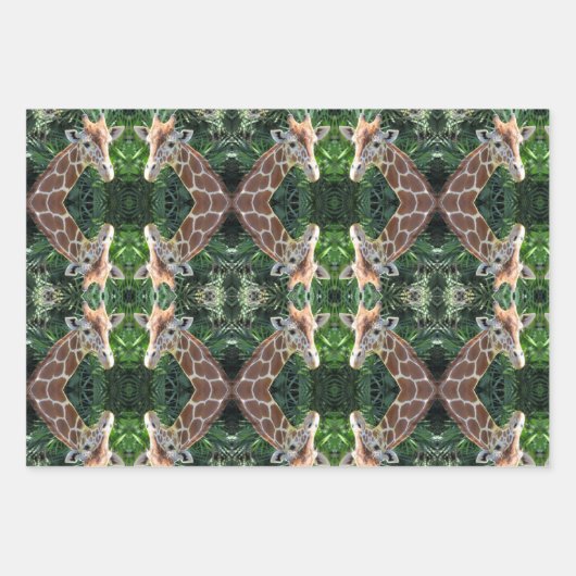 Papierbladen voor het verpakken van Giraffe Inpakpapier Vel (Voorkant)