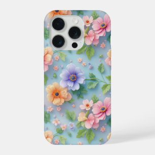 Papierbloem Tuin ✨ Kleurrijke Bloemkunst iPhone 15 Pro Hoesje