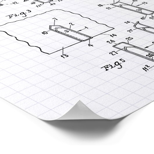 Papierclip 1933 - Kunst met achtergrondverlichting Poster (Hoek)