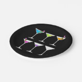 PAPIERCOCKTAIL-BORDEN - MARTINIS VERDWIJNEN PAPIEREN BORDJE (Gekanteld)