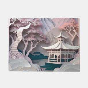 Papierdeklaag Pavilion Landscape-deuropening Deurmat
