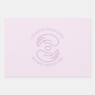 Papieren ambacht met liefde inpakken inpakpapier vel