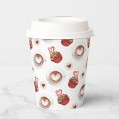 Papieren beker design koffie en cake (Achterkant)