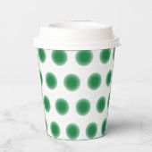 Papieren beker - Groene Stippen met verschillende  (Achterkant)