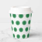 Papieren beker - Groene Stippen met verschillende  (Voorkant)