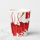 Papieren beker Happy Valentine's Day (Voorkant)