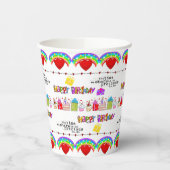 Papieren beker Happy Valentine's Day Happy Birthda (Links)