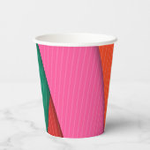 Papieren beker kleurrijke driehoeken (Achterkant)