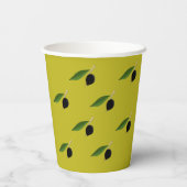 Papieren beker met olijfthema (Achterkant)