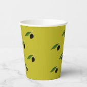 Papieren beker met olijfthema (Links)