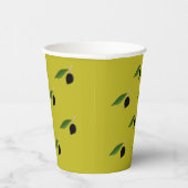 Papieren beker met olijfthema (Rechts)