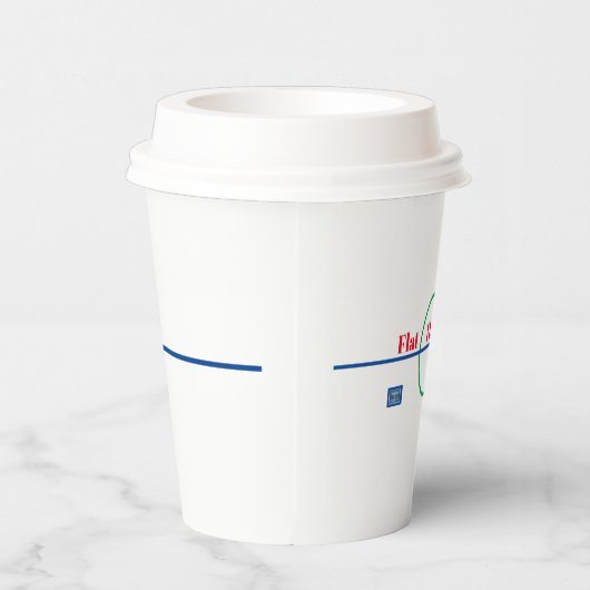 Papieren beker (platte aarde) RFPMDesigns ©️2024 (Rechts)