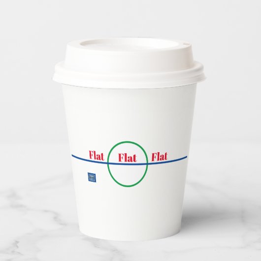 Papieren beker (platte aarde) RFPMDesigns ©️2024 (Voorkant)