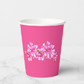 Papieren beker - Roze gestripte Geraniums (Achterkant)
