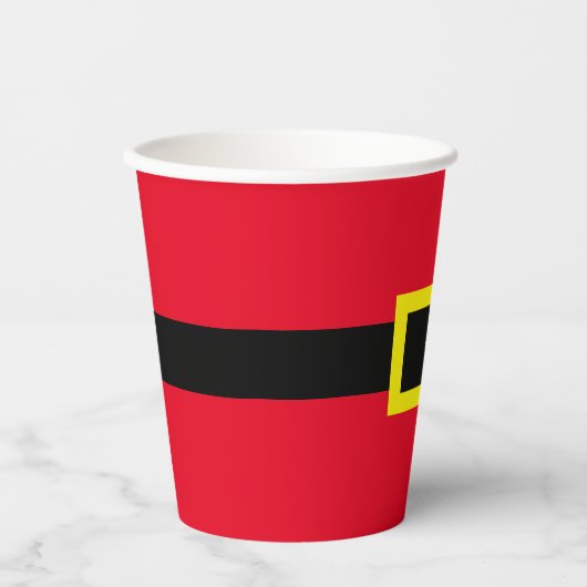 Papieren beker - Santa Belt en sluiting (Voorkant)
