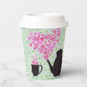 Papieren beker - Tea Time Hearts (Achterkant)