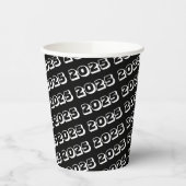 Papieren Beker Zwart Wit Streep 2025 (Links)