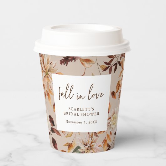 Papieren Bekers 'Fall In Love' (Voorkant)