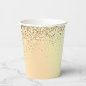 Papieren bekers met gouden glitters en monogram (Achterkant)