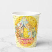 Papieren bekers voor meisjes verjaardagsfeestje (Achterkant)