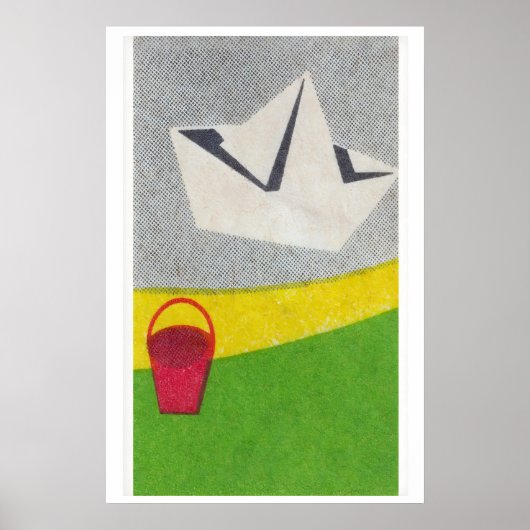 Papieren Boot - Luciferdoosje Print - Esthetische  (Voorkant)