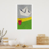 Papieren Boot - Luciferdoosje Print - Esthetische  (Keuken)