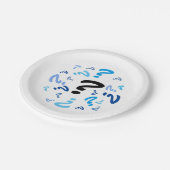 Papieren Bord - Blauwe vragen (Gekanteld)