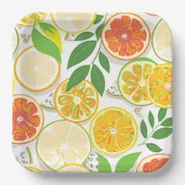Papieren Bord - Boho Citrus Slices