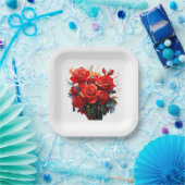 Papieren Bord - De rode rozen artwork (Feest)