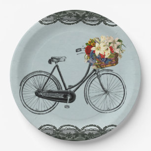 Papieren bord groene ivoorfiets