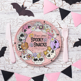 Papieren bord Halloween Griezelsnacks