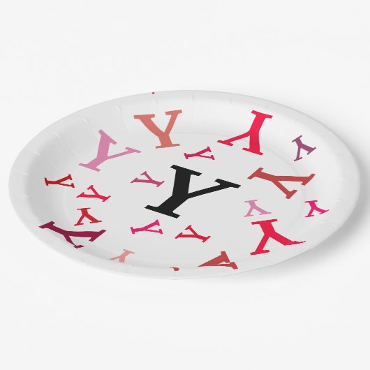 Papieren Bord - Jumbled Letters in Reds and Pinks (Gekanteld)