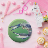 Papieren Bord met grote blauwe krab (Feest)