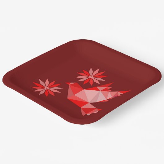 PAPIEREN BORD MET KWETTIGE KUNST VAN VOGELS EN STR (Gebogen)