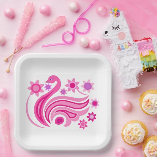 PAPIEREN BORD MET KWETTIGE KUNST VAN VOGELS EN STR (Feest)