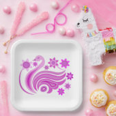 PAPIEREN BORD MET KWETTIGE KUNST VAN VOGELS EN STR (Feest)