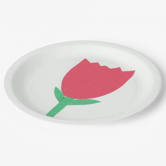 Papieren Bord met rood tulpdesign (Gekanteld)