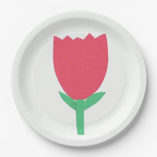 Papieren Bord met rood tulpdesign (Voorkant)