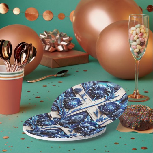 Papieren bord met Scottish Thistles Design (Multi)