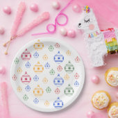 Papieren Bord - Ornamenten met kerstbomen (Feest)