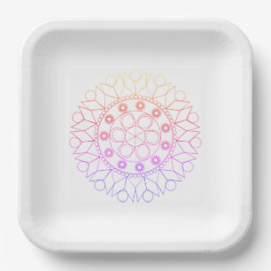Papieren Bord - Pastel met kleur Mandala Pattern