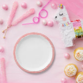 Papieren Bord picknick rode gingham verjaardagsfee (Feest)