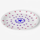 Papieren Bord - sterren in rood en blauw (Gekanteld)