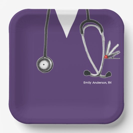 Papieren bord voor verpleegsters afstudeerfeest (Voorkant)