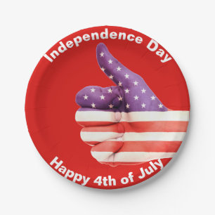 Papieren Borden 4 juli Onafhankelijkheidsdag Voeds Papieren Bordje