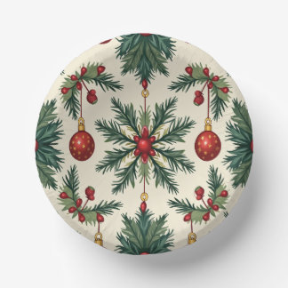 Papieren Borden, 7" Papieren kom (Kerst)