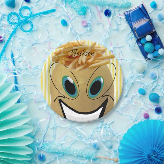 Papieren Borden, aardappel- en aardappelferries, g Papieren Bordje (Feest)